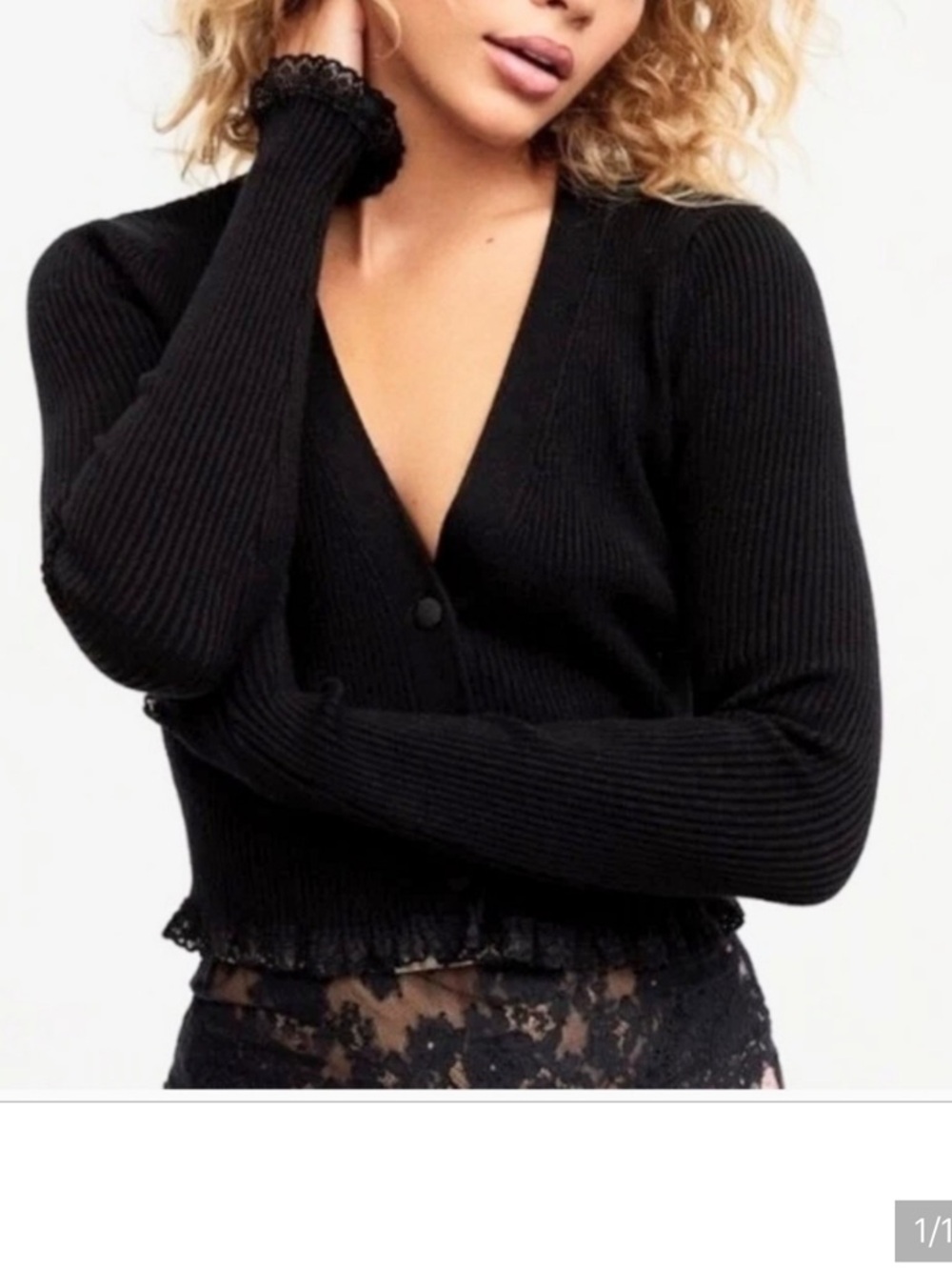 For Love and Lemons Nina Cardigan Black